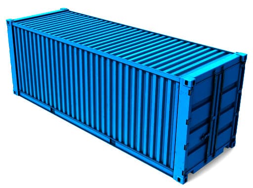 Blue shipping container used for purchase-path planning