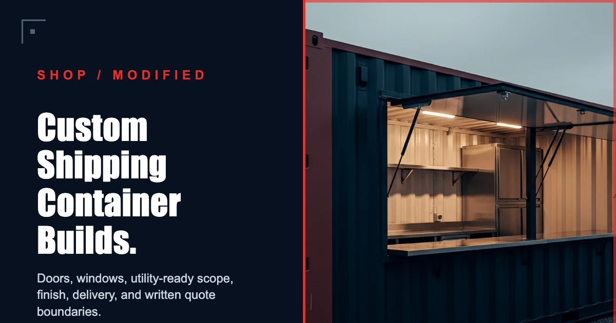 Modified Shipping Container Builds | First Choice Containers